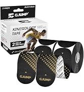 GJUMP Kinesiology Tape, Precut Athletic Sports Tape 40 Strips (2 Rolls), Waterproof Breathable Mu...