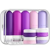 Quatish 15 Pack Travel Bottles for Toiletries, Original Patented, TSA Approved Travel Size Contai...