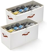 KitHero 2-Pack Extra Large Shoe Organizer for Closet, Foldable Shoe Storage Container with Adjust...
