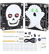 PEMENOL Halloween Skull Ghost Soldering Porject Kit | with Sound, Flashing LEDs for Home Decorati...