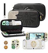 RHOTALL Switch OLED Carrying Case for Zelda Tears of the Kingdom, Accessories Kit for Nintendo Sw...