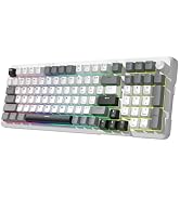 Redragon K742 Wireless Mechanical Gaming Keyboard with Knob, Bluetooth 5.0/2.4GHz/USB C Wired Cre...