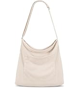 Iioscre Corduroy Tote Bag, Large Messenger Bag Hobo Crossbody Bag with Zipper Pockets Shoulder Ba...