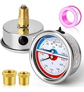 MEANLIN MEASURE 0-160Psi Stainless Steel Thermal Pressure Gauge 30-250? 1/4