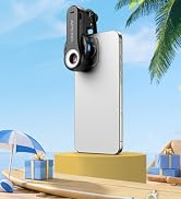 APEXEL Phone Microscope Lens, 40x/80x/120x 3-in-1 Phone Micro Lens | With Universal Clip/CPL/16 L...