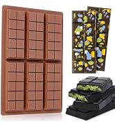 Chocolate Bar Mold, Dubai Chocolate Bar Mold Deep Silicone Break-Apart Chocolate Mold Nonstick Th...