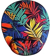 BRILA Large Mouse Pad with Ergonomic Memory Foam Wrist Rest Support - Massage Holes Design - Skid...