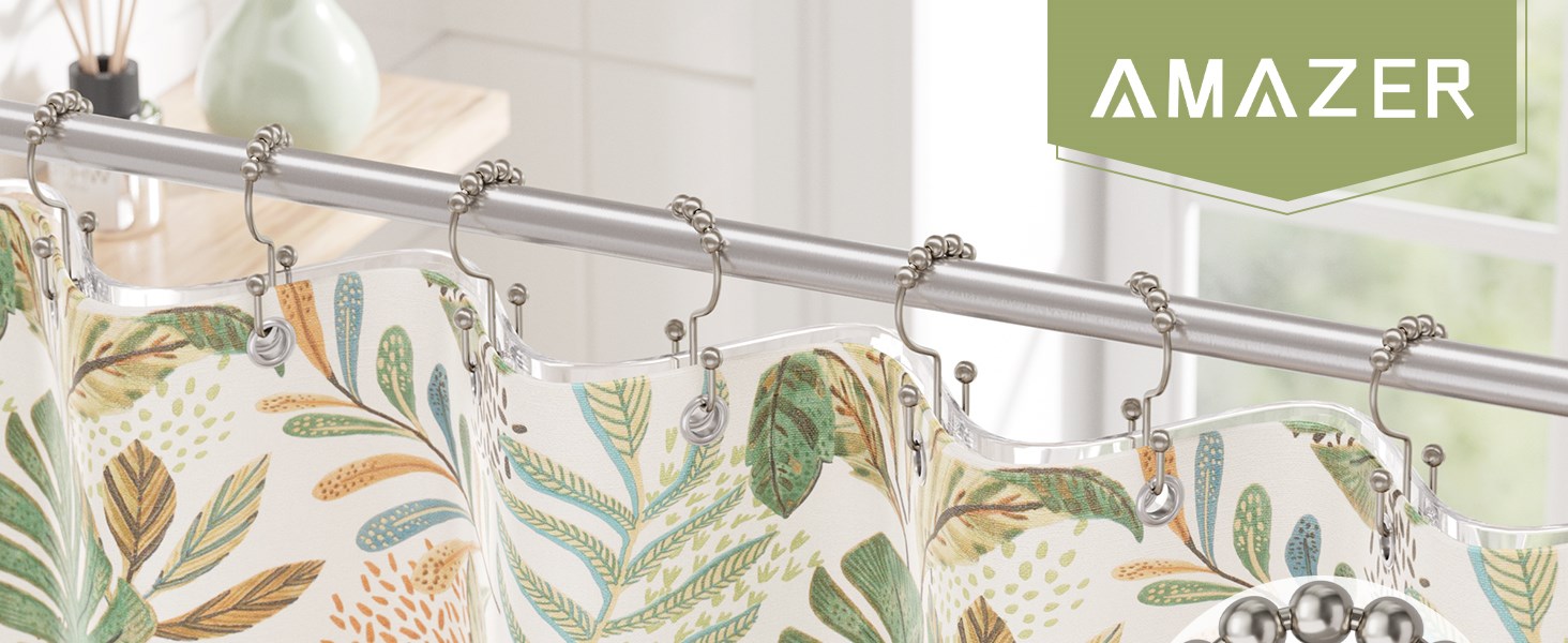 Amazer Double Shower Curtain Hooks