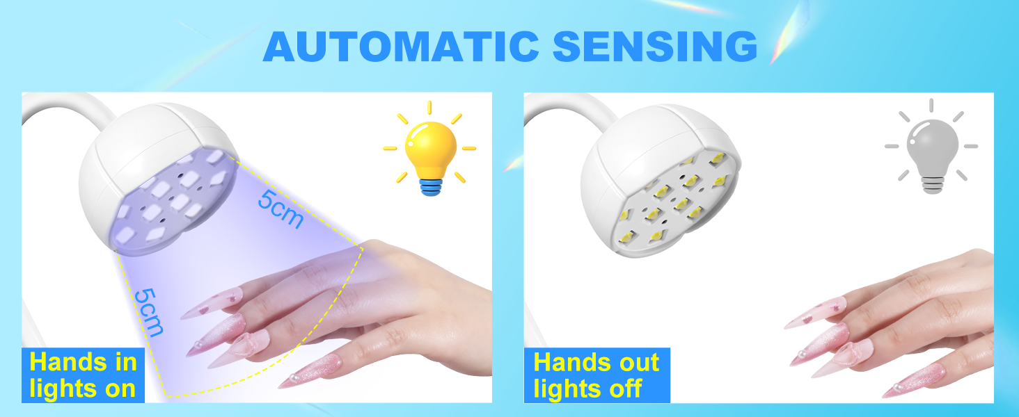auto sensing uv light for gel nails