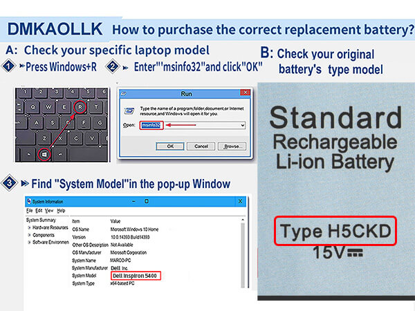 dell h5ckd 53wh battery