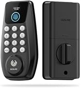 DESLOC C110 Keyless Entry Door Lock with Fingerprint - Smart Deadbolt Lock for Front Door with 2 ...