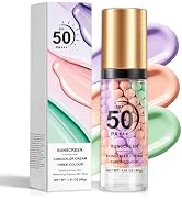 AIUEO Makeup Primer for Face,3 In 1 Primer for Face Before Makeup | SPF 50 Broad-Spectrum Sun Pro...