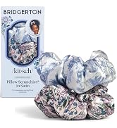 Bridgerton x Kitsch Satin Scrunchies for Women, No Snag, No Tugging, Soft & Comfortable Scrunchie...
