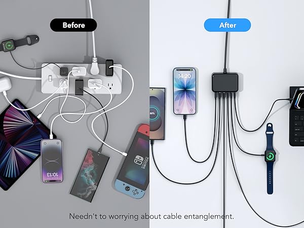 6 Ports for Fast Charging