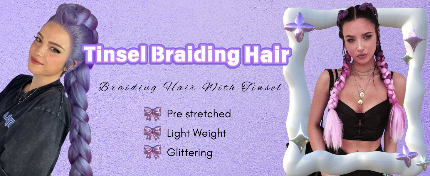 Braiding Hair With Tinsel
