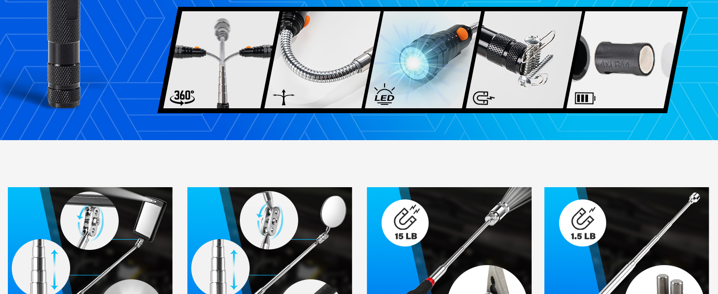 5 in 1 Magnetic Pick Up Tool