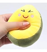 DPWOUM 1Pc Yellow Dog Chew Toy, Avocado Creative Pet Toy, Soft Plush Avocado Shape Tooth Cleaning...