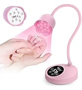 MEKK Gooseneck UV Nail Lamp Cordless Mini UV Light for Gel Nails with Auto Sensor,Professional Fl...