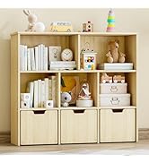 EXPERLAM Toy Storage Organizer, Toy Organizer with 3 Movable Drawers and 5 Storage Cubes, Toy Sto...