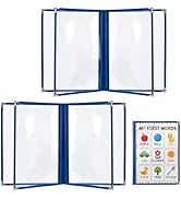 MADHOLLY Dry Erase Morning Menu Covers for 8.5"x11" Educational Posters - Holds 4 Sheets, 8 Pages...