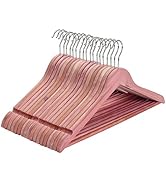 TOPIA HANGER American Red Cedar Wood Coat Hangers, Wooden Suit Hangers, Smooth Cut Notches- 360°F...