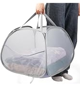 Collapsible Laundry Baskets, 90L Large Foldable Laundry Basket, Durable Mesh Pop Up Hampers for L...