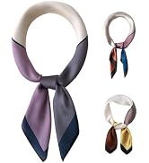 CODCOS 27.5 Inch Silk Feeling Scarf for Women Square Satin Head Scarf Hair Wrap Bandana