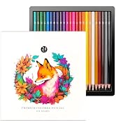 FUNLAVIE 24 Count Colored Pencils for Adult Coloring Books, Coloring Pencil Set for Adults, Soft ...