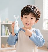 Hikid Kids Electric Toothbrush,360-Degree Sonic Vibration, IPX7 Waterproof,Toddler U Shaped Tooth...