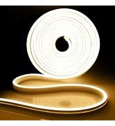 iNextStation Neon LED Strip Lights 16.4ft/5m Neon Light Strip 12V Silicone LED Neon Rope Light Wa...