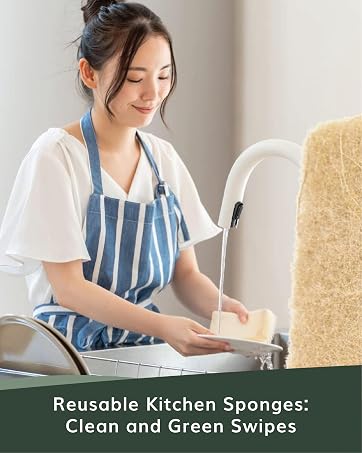 greenzla products sustainability bamboo cotton kitchen sponges