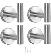 NearMoon Bath Towel Hooks- SUS 304 Stainless Steel Robe Hook Holder, Heavy Duty Coat Hook for Bat...
