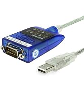 Gearmo Gearmo USB to Serial RS-232 Adapter with LED Indicators, FTDI Chipset, Supports Windows 11...