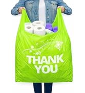 YoYoRain Oversized Thank You Plastic Bags with Handles – 50 Pack, 20x10x36, 20 Microns Thick, Hea...