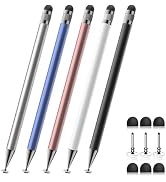Stylus (5 Pcs), 2-in-1 Stylus Pen for Touch Screen, High Precision and Sensitivity, Suitable for ...
