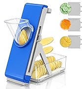 Eletronova Safe Mandoline Slicer for Kitchen, Vegetable Slicer, All in 1 Julienne Slicer for Potato