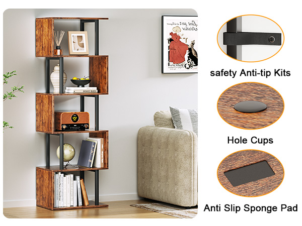Each shelf can hold up to 22 pounds