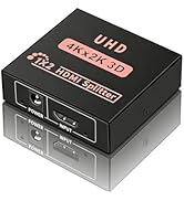 UHD 4K HDMI Splitter 1 in 2 Out, High Definition Multimedia Interface Splitters Powered 1x2 HDMI ...