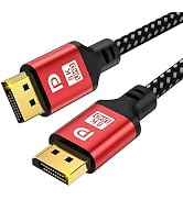 jojobnj DP 6ft DisplayPort 2.1 Cable - High Speed DisplayPort (16K,10K,8K@60Hz,4K@144Hz,2K@240Hz)...