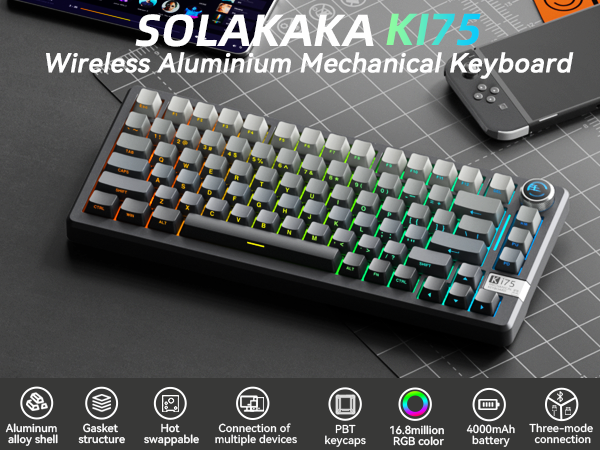 75% creamy keyboard 75% creamy keyboard teclado mecanico 81-key computer keyboard