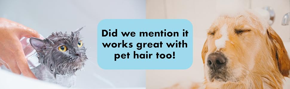 Dog hair catcher, cat hair bathtub catcher, pet hair clog prevention