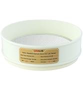 10 Mesh(2mm) PVC Nylon Lab Sieve, LVDALAB 7.9Inch(20cm) Diameter Sample Sifter Strainer for Indus...