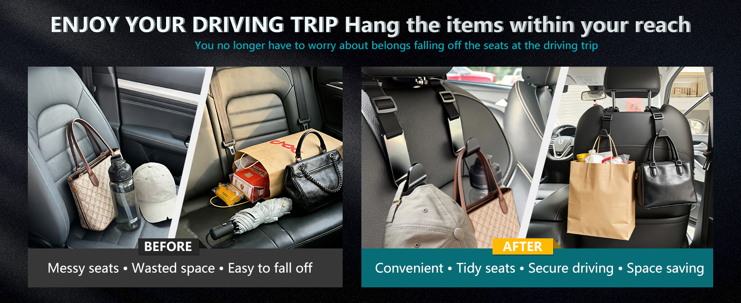 Car Seat Storage Hooks