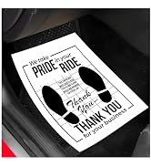 XJVSS 50 PCS Car Paper Floor Mats, Disposable Auto Foot Pads Carpet Covers with Footprint Words, ...