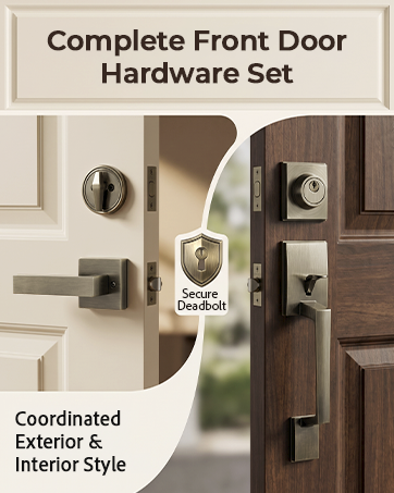 BAMoONE Antique Brass Front Door Set