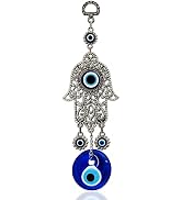 BCS Evil Eye Wall Decor 2.5''W x 8.2''L Metal - Glass Turkish Greek Nazar Amulet Good Luck & Prot...