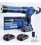 Cordless Caulking Gun, Battery Powered Caulk Gun, Electric Caulking Gun w/2 x 2.0Ah Batteries,LED...