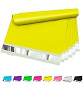 Vapulcio Poly Mailers 10x13 Inch 100 Pcs, Yellow Shipping Bags for Clothing, Tear Resistant and W...