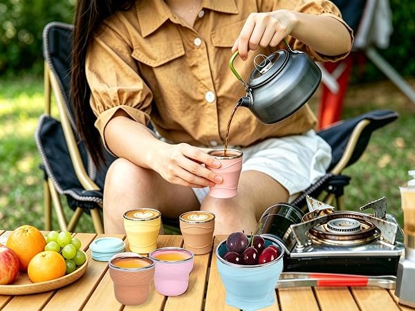 Collapsible Travel Cup, Foldable Bowl, Portable Travel Bowl