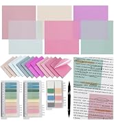 Vuzvuv 1120 Sheets Transparent Sticky Notes with Pen,3x3 Inch Bulk Translucent Sticky Notes Set f...
